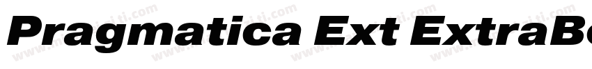 Pragmatica Ext ExtraBold Obl字体转换
